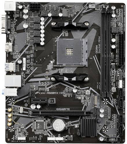 Gigabyte A520M K V2 Mainboard Micro-ATX AMD AM4 Chipsatz DDR4 USB 3.2 Gen 1 Gigabit LAN Schwarz - Bild 3
