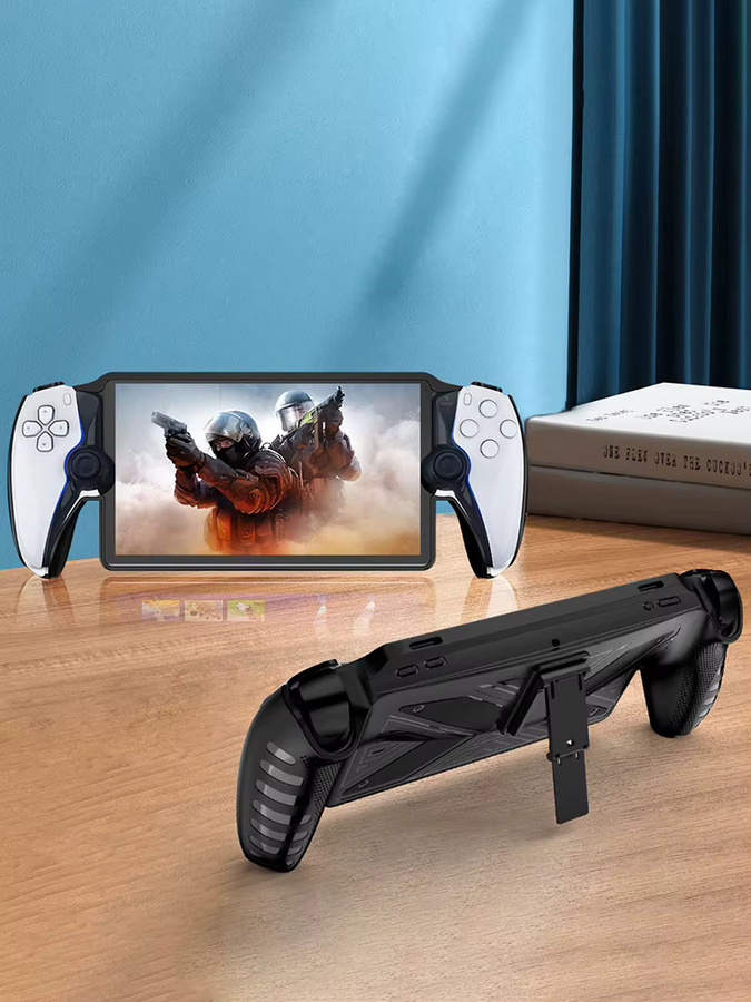 ALLOET TPU-Schutzhülle für Spielkonsolen-Controller mit integriertem Ständer in Schwarz - Bild 6