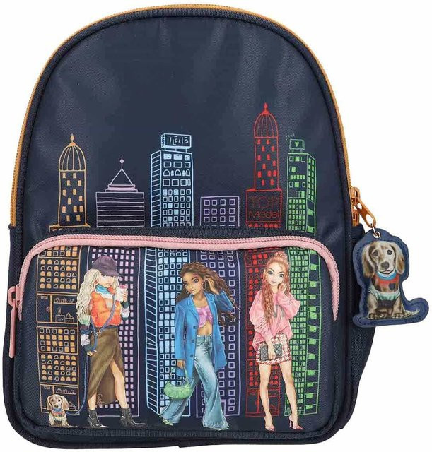 Depesche Rucksack CITY GIRLS TOPModel in Blau und Multicolour, B/T/H: 28 x 11 x 22 cm - Bild 1