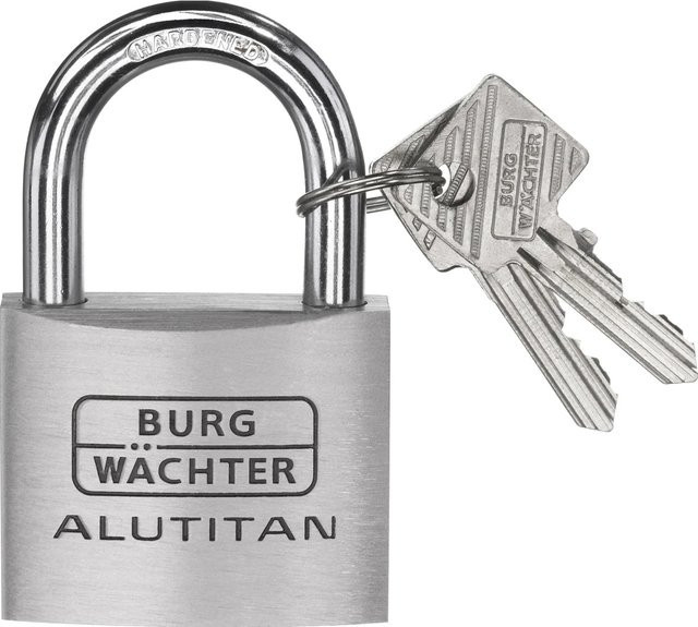 Burg-Wächter Zylinder-Vorhängeschloss 770 50 SB aus Aluminium in Silber/Grau - Bild 2
