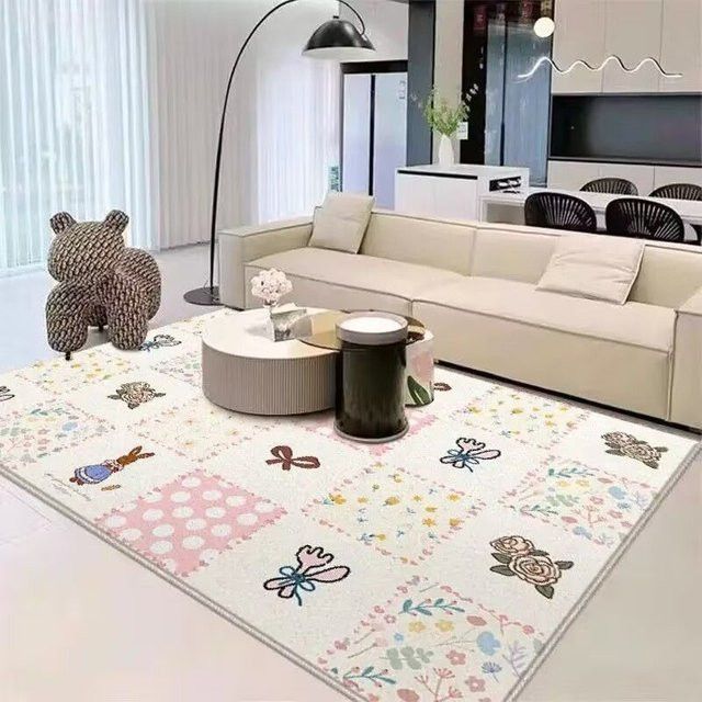 VIKAMA Cartoon Teppich im Prinzessin Stil für Wohnzimmer, Schlafzimmer oder als Krabbelmatte für Babys - Bild 1