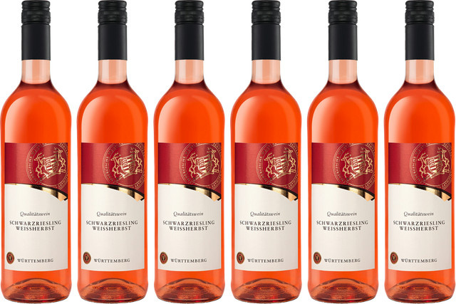 Württembergische WZG Schwarzriesling Qualitätswein Roséwein lieblich 6 x 0,75 l - Bild 1