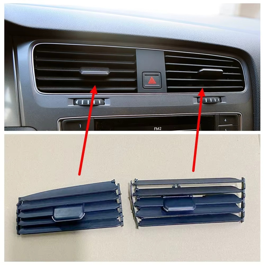 NIGHTKIST Lüftungsschieber für das Instrumentenbrett der Mittelkonsole passend für Golf 7 und Golf 7,5 sowie GTI, Schwarz - Bild 4