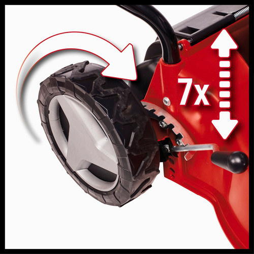 Einhell Benzin-Rasenmäher GC-PM 40/2 S in Rot mit Grasfangkorb und Hinterradantrieb - Bild 4