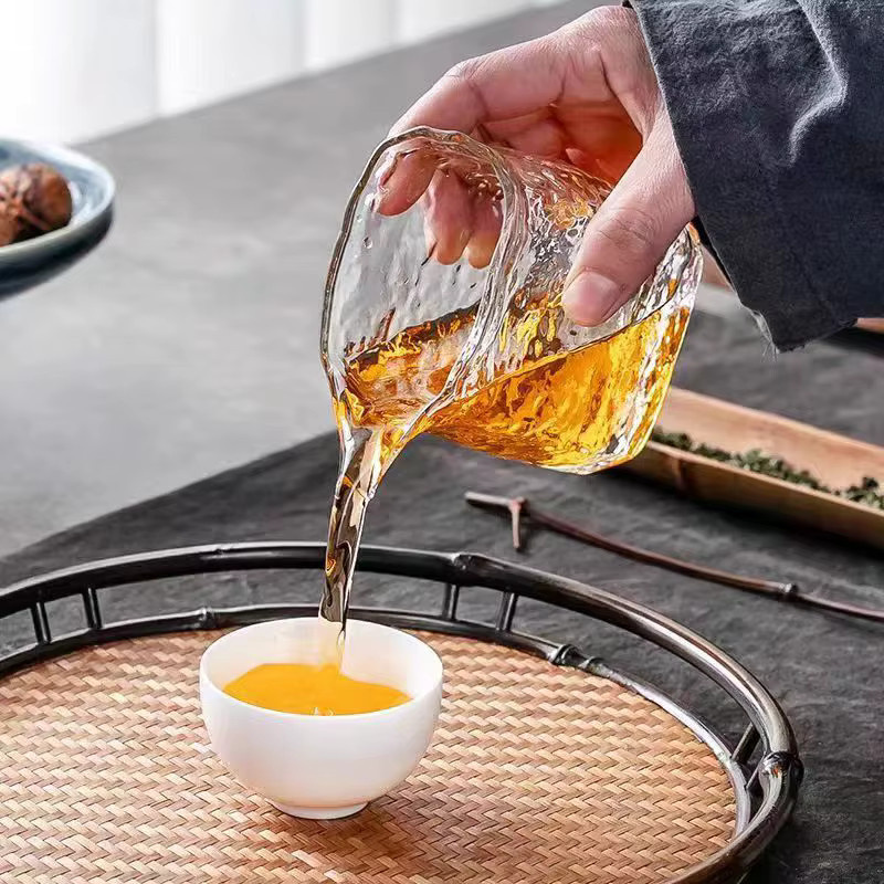 Hitzebeständiger Teeglas-Tumbler mit Hammermuster in Transparent für Gongfu-Tee - Bild 4