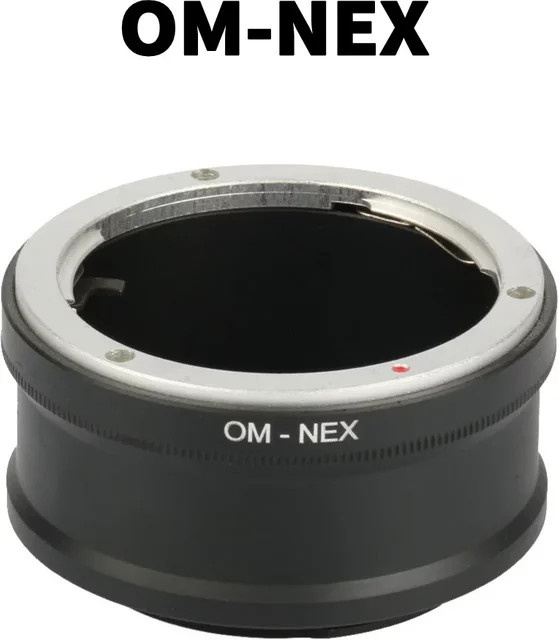 ALLOYSEED Adapterring für Olympus OM Objektive auf Sony NEX E-Mount Kameras, Schwarz - Bild 1