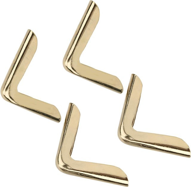 50 Stück Metall Eckenschutz von Shoemst in Messingfarbe/Beige für DIY Fotoalben und Bücher - Bild 1