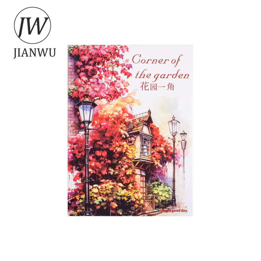 Jianwu Vintage Blumen Eck-Aufkleber Garten Serie für DIY Journal und Collage, 30 Blatt, Mehrfarbig - Bild 2