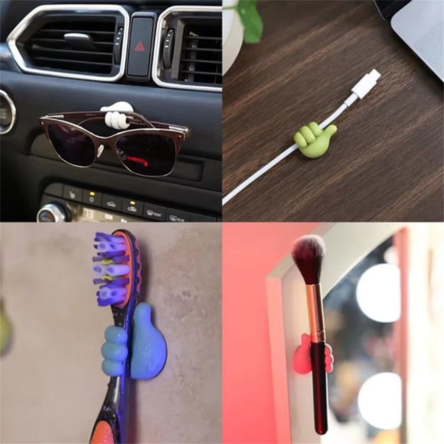 Kerokuru Kabelhalter Clips Daumenhaken zur Kabelorganisation für Kopfhörer und Maus, 15 oder 5 Stück, Weiß und Mehrfarbig - Bild 2
