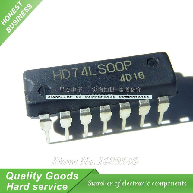 10er Set HD74LS00P DIP-14 Logik-Baustein in Schwarz - Bild 1