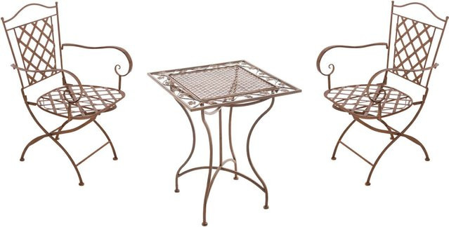 TPFGarden Sitzgruppe Pajak aus Metall in Antik Braun - Bild 1