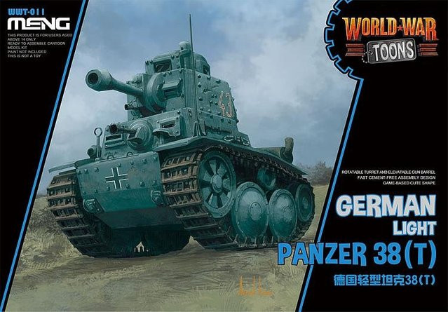 MENG German Light Panzer 38(T) CartoonModel, Fahrzeug, ab 14 Jahren - Bild 1