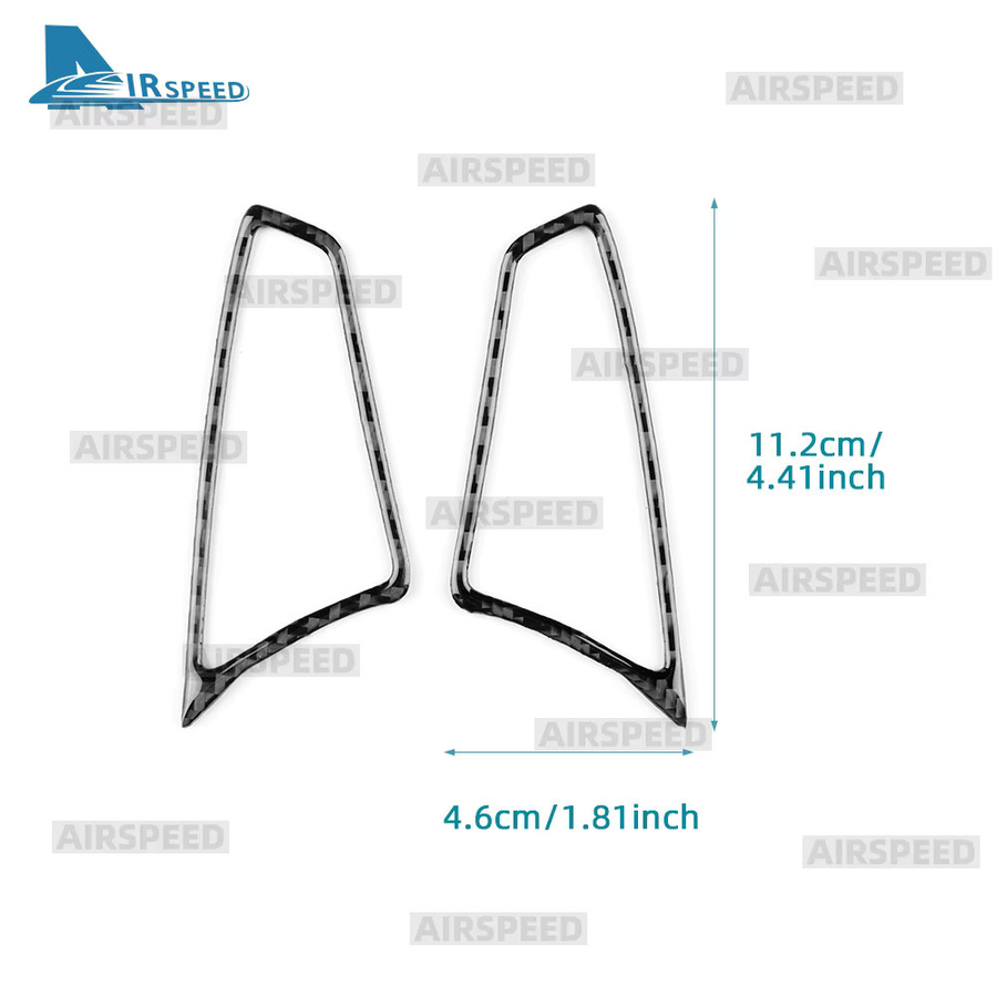 AIRSPEED Carbon Fiber Trim Aufkleber für Mercedes Benz SLK R171 in Schwarz für die Armaturenbrett-Entlüftung - Bild 5