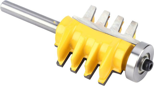 Fishine Nutfräser für Fingerzinken und Zapfen zur Holzbearbeitung mit 14 mm Schaft und Carbide-Schneide in Gelb - Bild 1