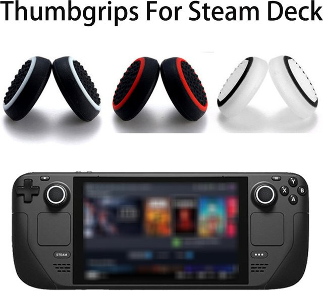VILCORN Joystick-Kappen aus weichem Silikon mit rauer Oberfläche für SteamDeck, PS5, PS4, PS3 und Xbox - Bild 1
