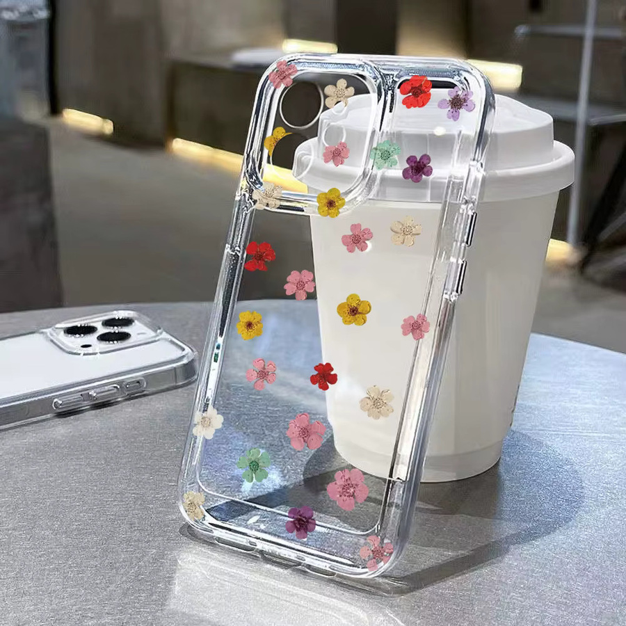 Transparente Softcover Schutzhülle mit Blumenmuster für Samsung Galaxy S26 S25 S24 S23 S24 Plus S23 FE A56 A57 A55 A54 A37 A36 A35 A34 A33 A17 A15 A14 Android Smartphones - Bild 1
