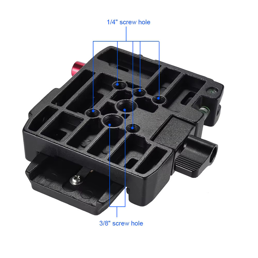Andoer Videokamera-Stativ-Schnellspanner-Klemmadapter mit Schnellwechselplatte in Schwarz für Manfrotto 501 500 Ah 701 HDV 503 HDV Q5-Kopf - Bild 5