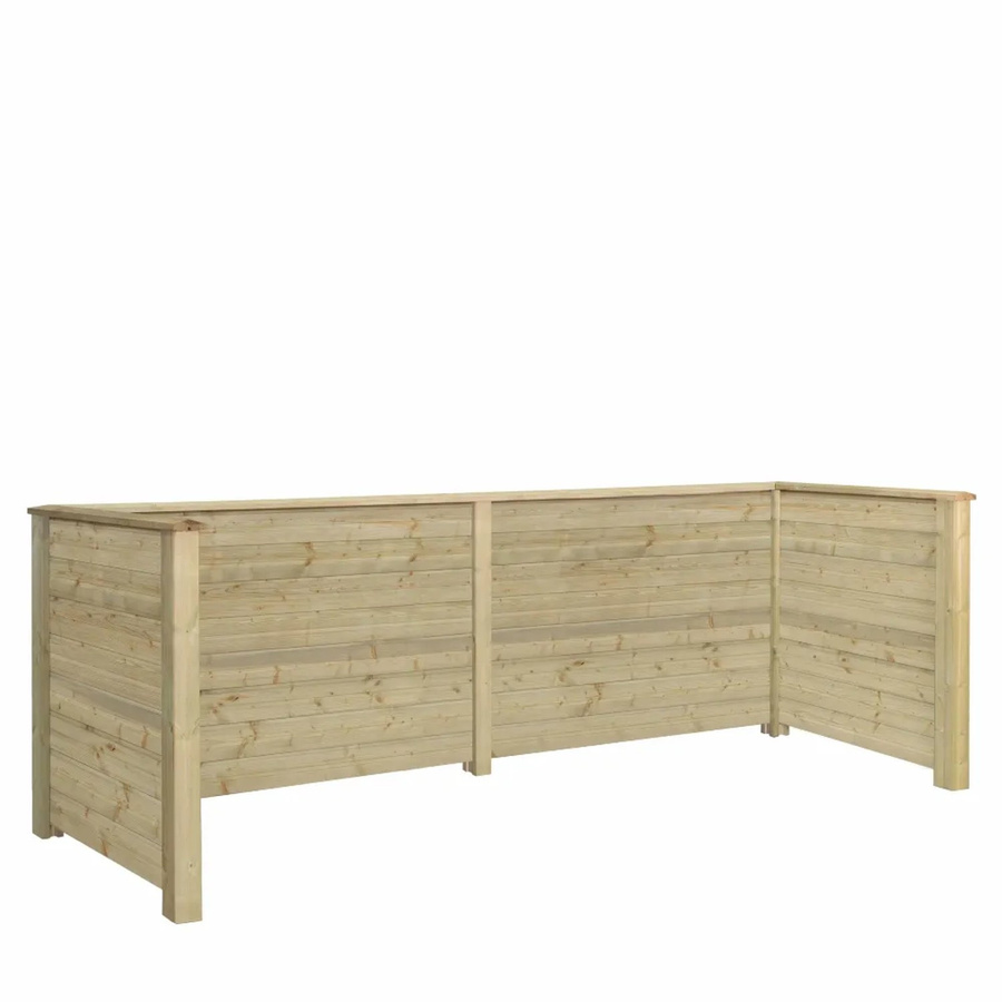 Mülltonnenverkleidung Plank aus druckimprägniertem Nadelholz, B/T/H: 377 x 97 x 108 cm - Bild 2