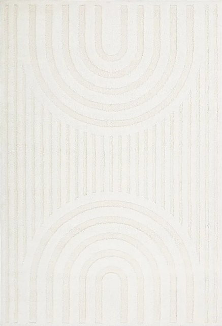 Art Universe Teppich Santorini Pearl in Beige und Weiß, modern und geometrisch, B/T: 160 x 230 cm - Bild 1