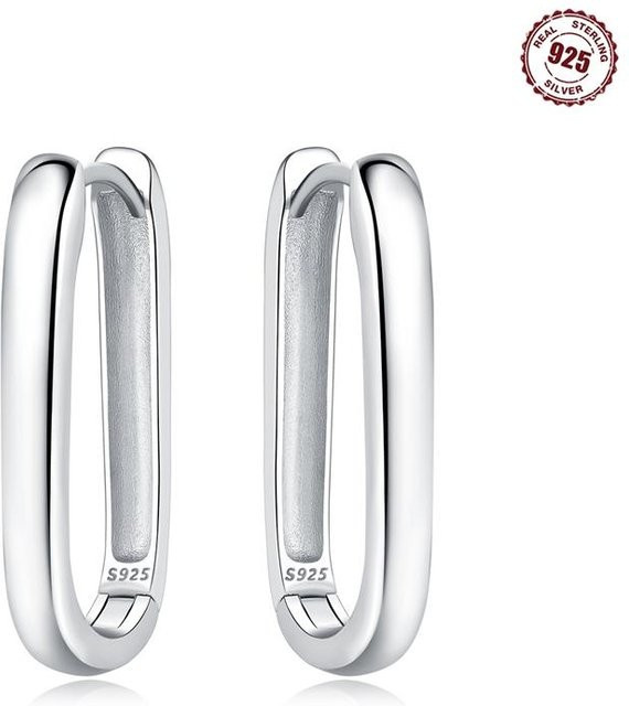 Creolen 925 Silber, Stern Mond, Damen - Bild 1