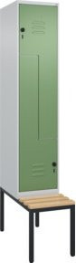 C+P Z-Spind Classic PLUS Sitzbank mit 2 Fächern und Sicherheits-Drehriegel, Buche-Hartholz, B/T/H: 212,0 x 40,0 x 81,5 cm - Bild 1
