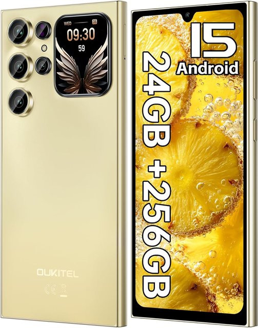 Oukitel C62 Pro Smartphone Gold mit 6,88 Zoll Display, 24GB RAM, 256GB ROM und 5150mAh Akku - Bild 1