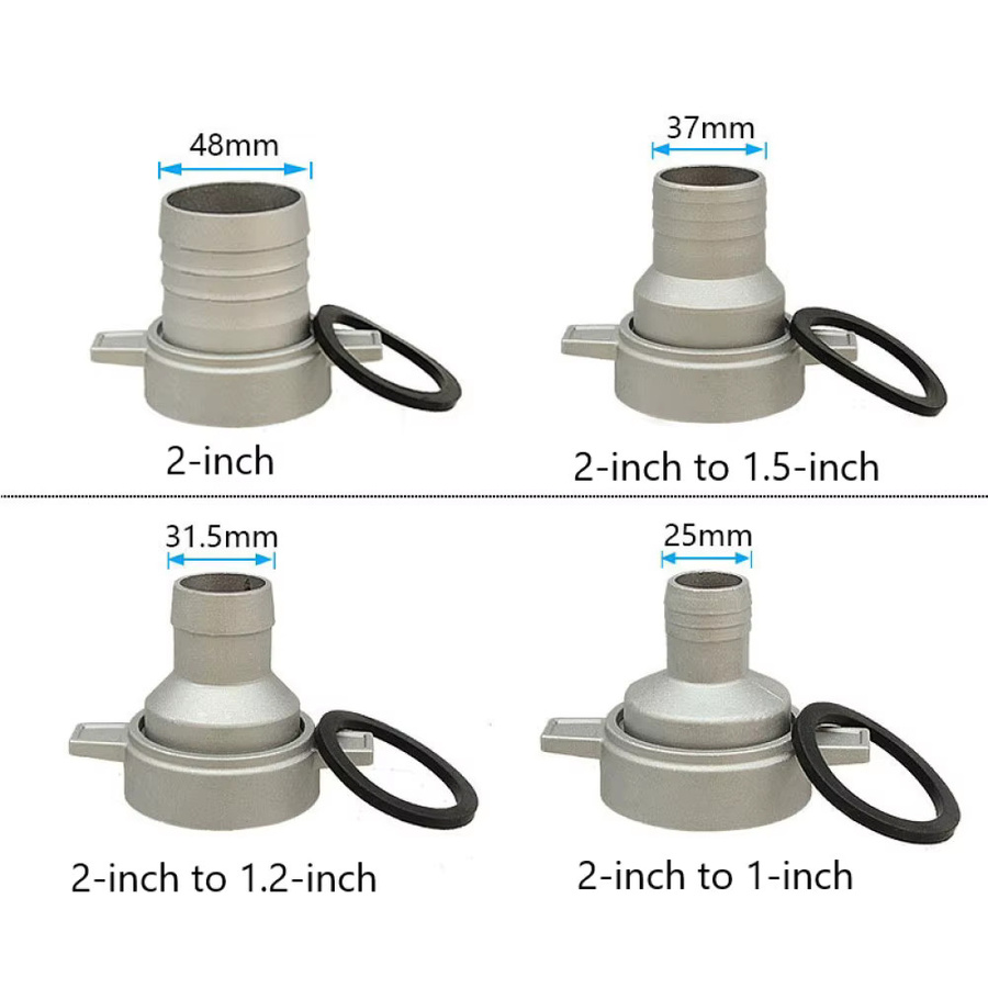 LEENKEA Aluminiumrohrverbinder für Wasserpumpen mit Gummidichtung für 1-3 Zoll - Bild 1