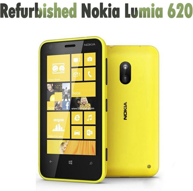 Nokia Lumia 620 Mobiltelefon in Rosa, generalüberholt mit 1300mAh Akku und Ladegerät - Bild 1