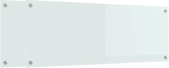 vidaXL Küchenrückwand aus gehärtetem Glas, 2 Stück, Weiß, B: 110 cm, H: 40 cm - Bild 1