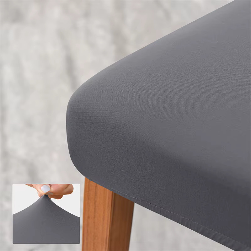 WANERQU Esszimmerstuhlbezüge aus elastischem Stretch-Spandex in XL, 2er-Set, Farben: Rot und Grau - Bild 3