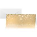Sigel Weihnachtskarten Golden Christmas Night mit Schneeflocken-Motiv in Gold, 25 Stück inkl. Umschläge, DIN lang, FSC-zertifiziertes Papier - Bild 1