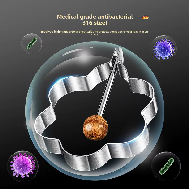 QHSPE Omelettform aus 316 Edelstahl in Silber in Herzform zum Pochieren von Eiern und Gestalten von Speisen - Bild 2