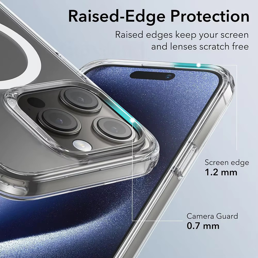 Magnetische kabellose Ladehülle für Apple iPhone 17, 16, 15, 14, 13 Pro, 17 Pro Max, 17 Air in Transparent - Bild 3