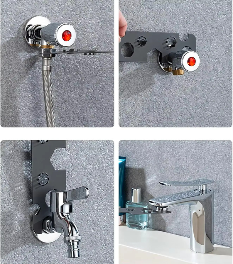 Multifunktionaler Wasserhahn-Belüfter-Schraubenschlüssel zur Entfernung von eingebetteten und speziellen Modellen in Grau - Bild 5