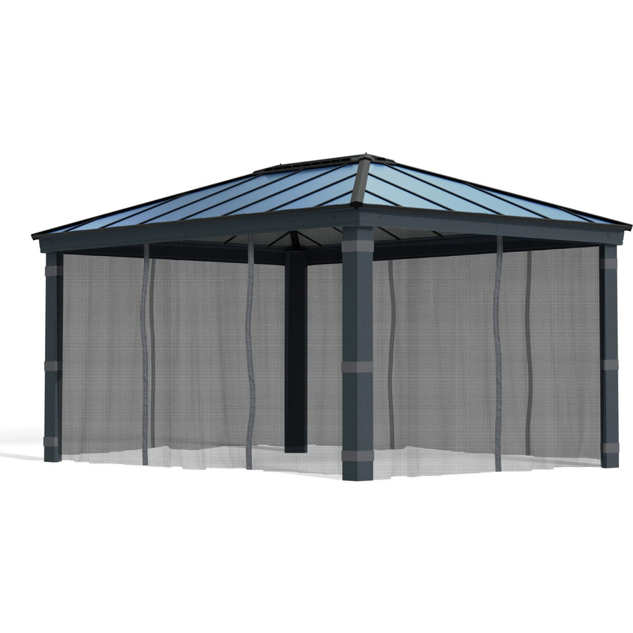 Palram Canopia Insektenschutz für Pavillon Dallas 4900 aus transparentem Polyester in Dunkelgrau mit UV-Schutz - Bild 2