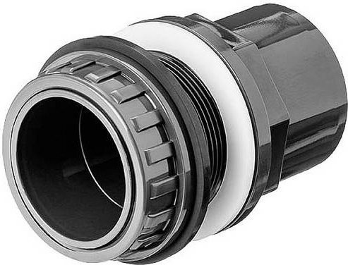 FIAP 2485 PVC-Durchführung aus PVC und EPDM in Schwarz, Durchmesser: 63 mm, Höhe: 75 mm - Bild 1