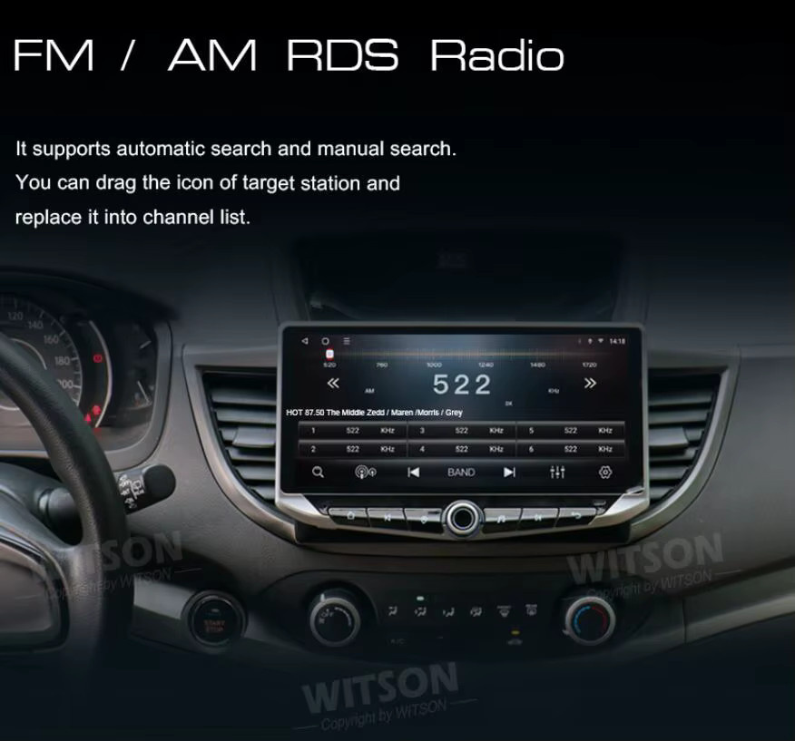 WITSON Android Auto Multimedia Radio mit QLED Display, CarPlay, GPS und WiFi für Toyota IQ und Scion IQ (2008-2016), Schwarz - Bild 5