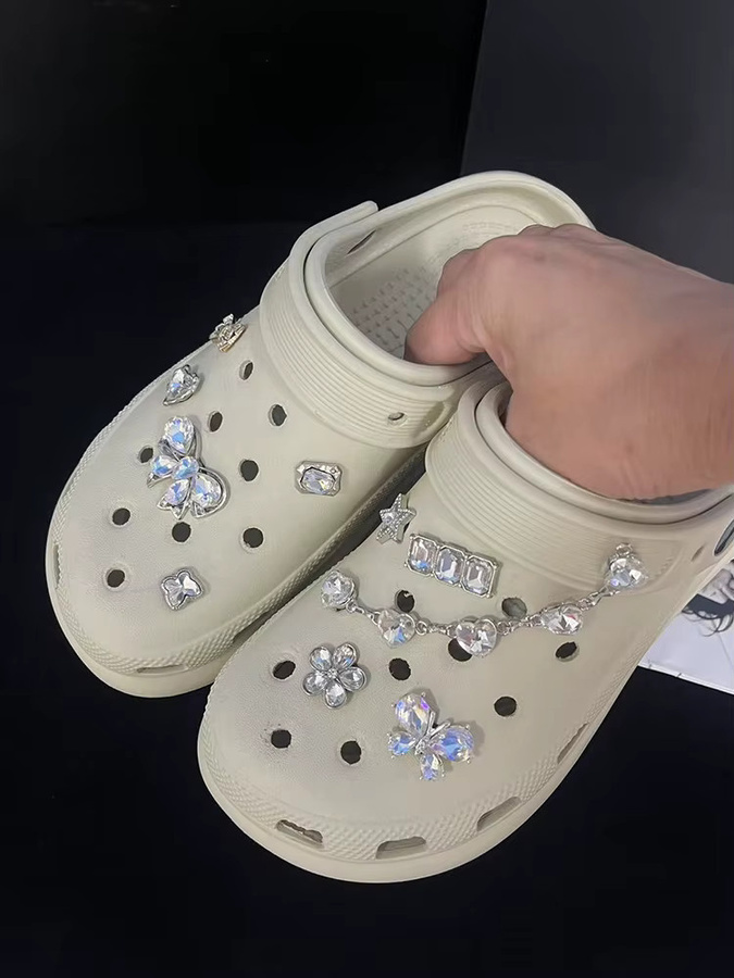 FHLDING Schuh Charms Set, Silber, Diamant, Schmetterling - Bild 3