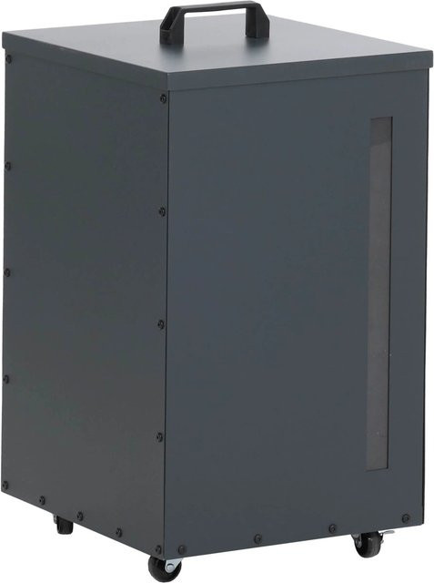 Pelletbehälter MCW Q30 Aufbewahrungsbox mit Sichtfenster und Rollen, Anthrazit, B/T/H: 62 x 36 x 36 cm - Bild 2