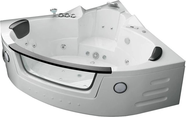 Jet-Line Eckwhirlpool Villa Carlotta in Weiß mit Heizung und Unterwasserbeleuchtung - Bild 1