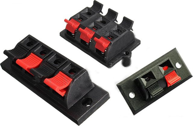 Si Tai&SH 2 4 6-Wege-Federstecker Lautsprecher-Klemmleiste in Schwarz - Bild 1