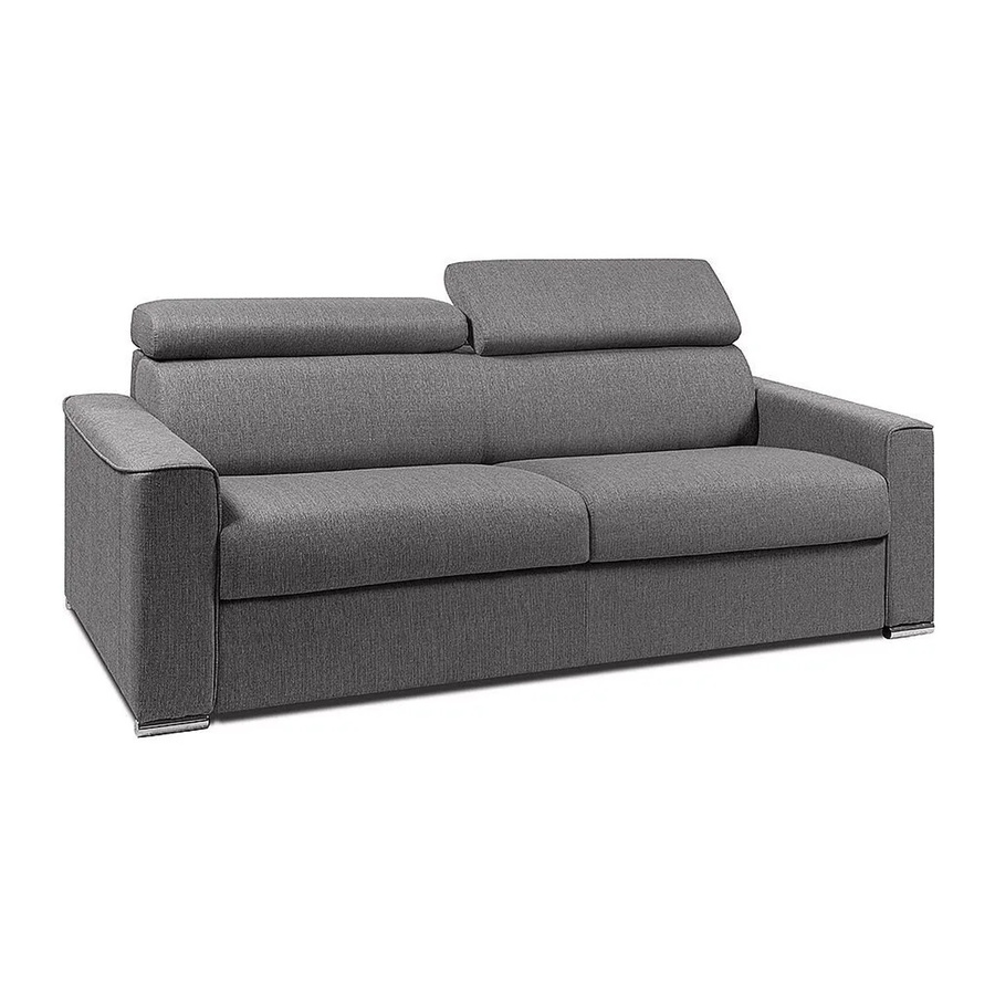 Vente-unique Schlafsofa Vizir in Grau mit Stoffbezug und Breite: 216 cm - Bild 2
