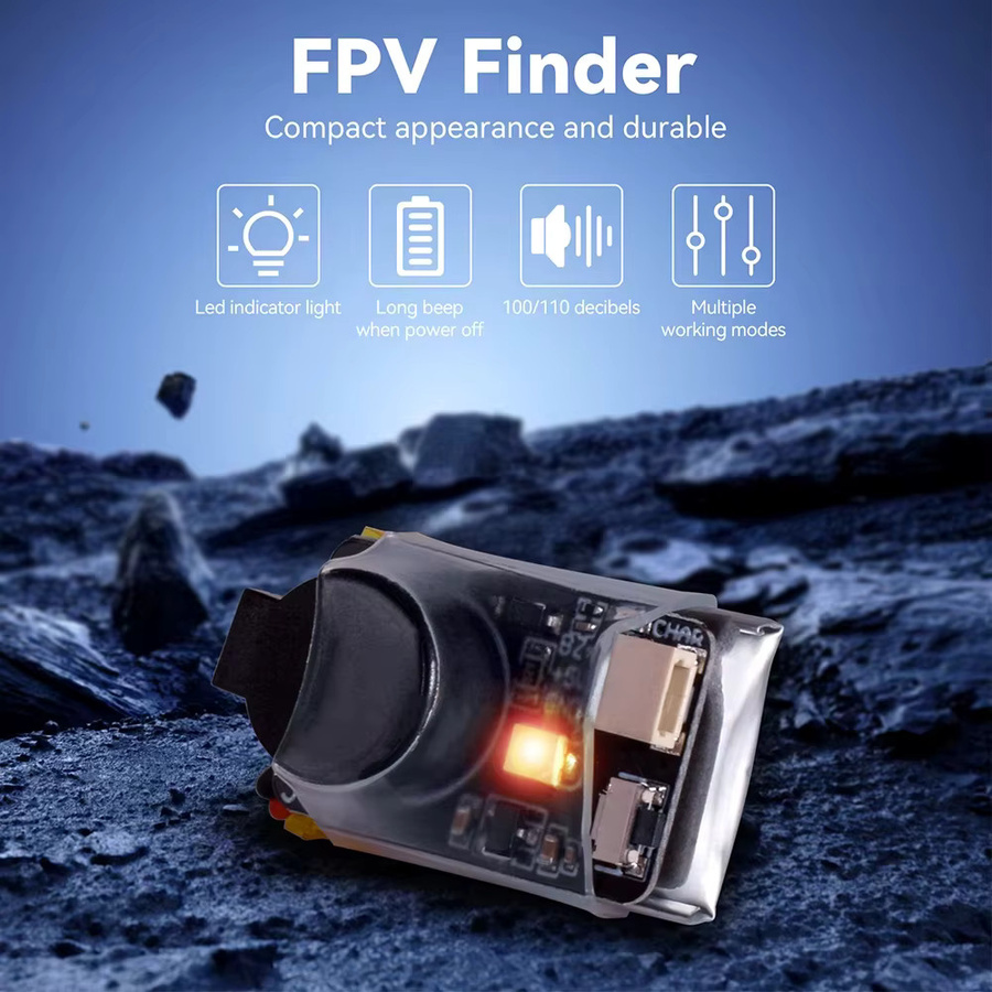 JHEMCU Buzzer Tracker JHE42B JHE42B_S JHE20B mit LED-Alarm 110dB für FPV Racing Drohnen - Bild 2