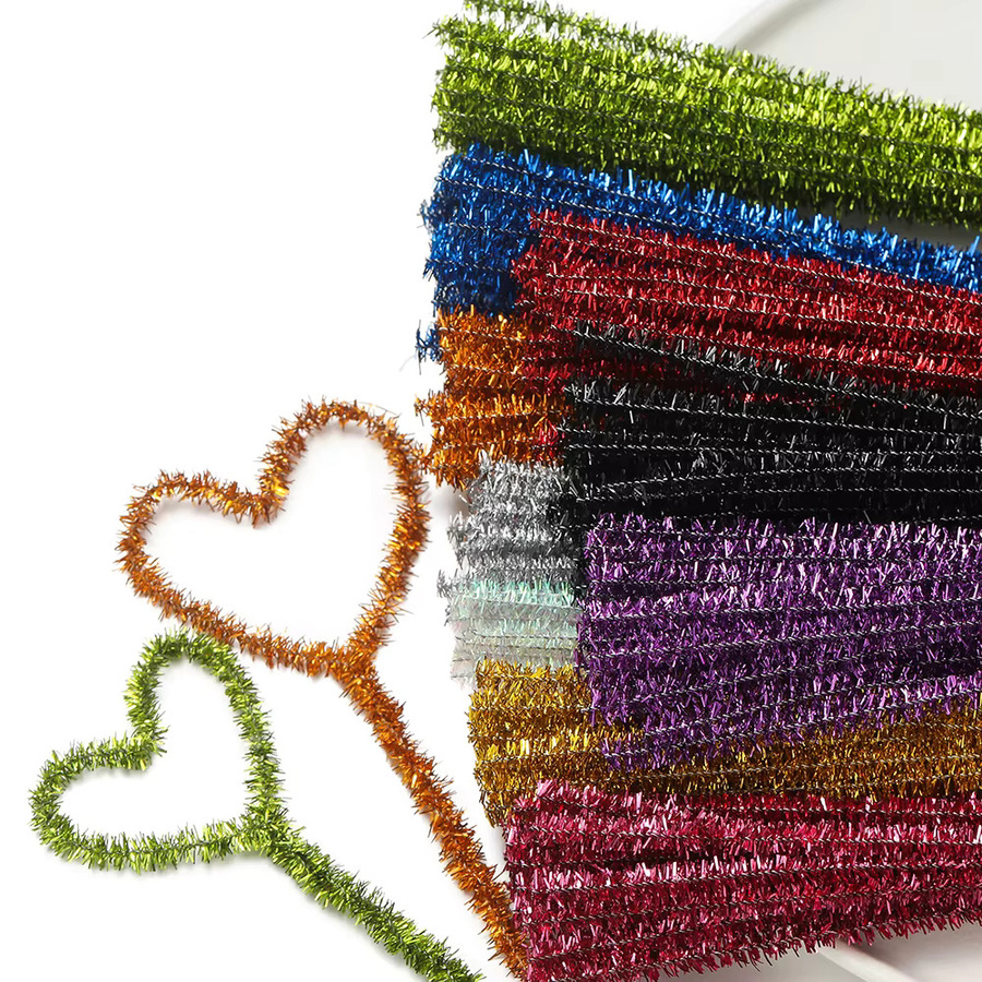 YouYoungDifferent Glitzer-Chenille-Stiele, Pfeifenreiniger, 100-teiliges Set - Bild 2