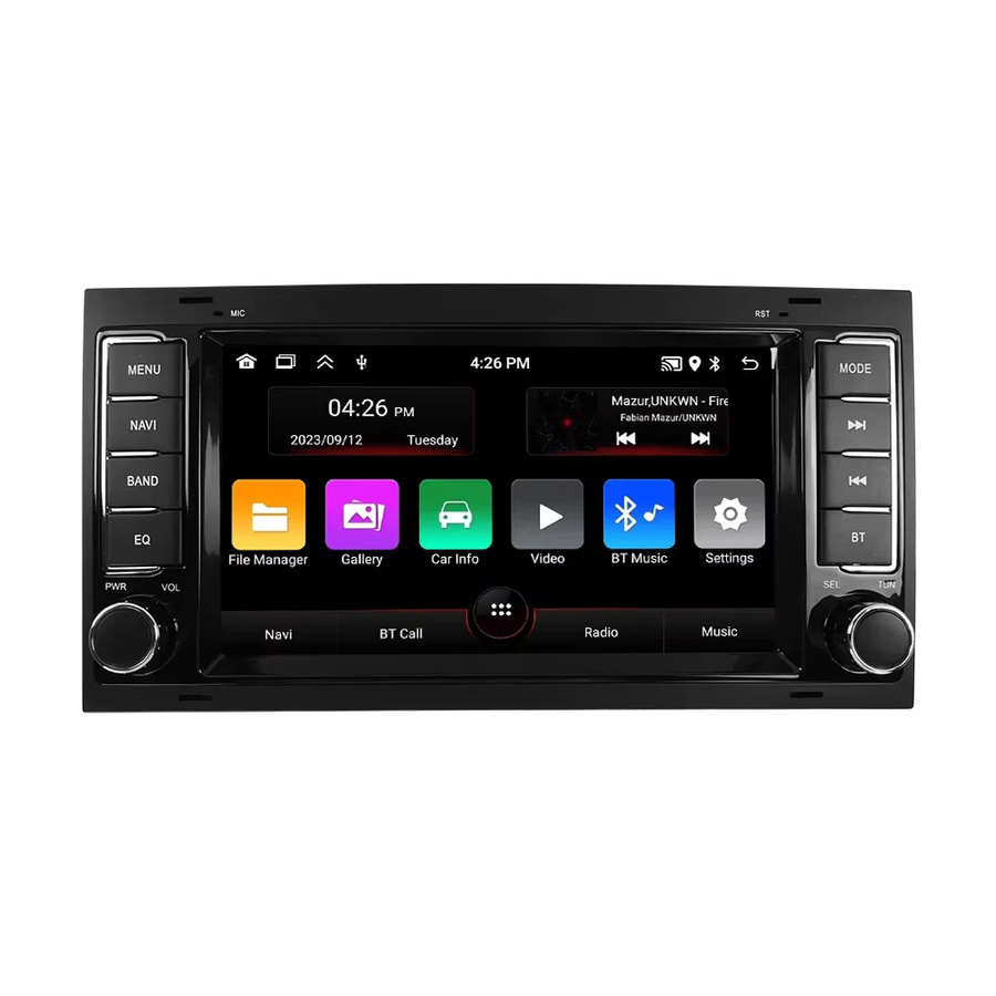 Android 13 Autoradio für Volkswagen VW Touareg T5 Transporter 2002–2011 mit Carplay und Android Auto, 2 DIN Multimedia Player, Schwarz - Bild 6