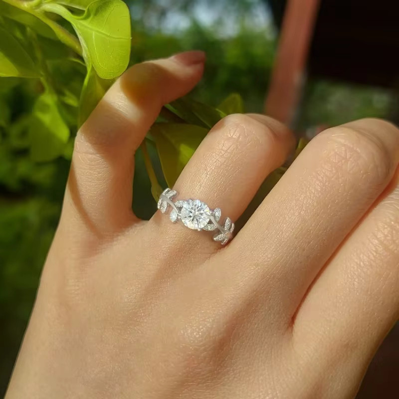 DWJ Ring, 925 Silber, Moissanit, Damen - Bild 3