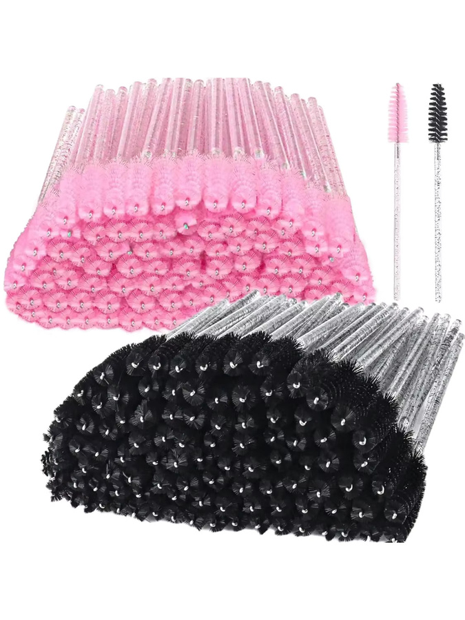 RUZOFO Einweg-Mascara-Stäbe, 100 Stück, Wimpernspulen mit Kristall-Design - Bild 5