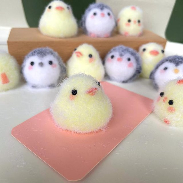 BC Pet Supplies Kawaii Sticky Squishy Mini Küken Schwein Hund, Stress Relief Spielzeug, Silikon Pinch Spielzeug Schlüsselbund Tasche Anhänger - Bild 1