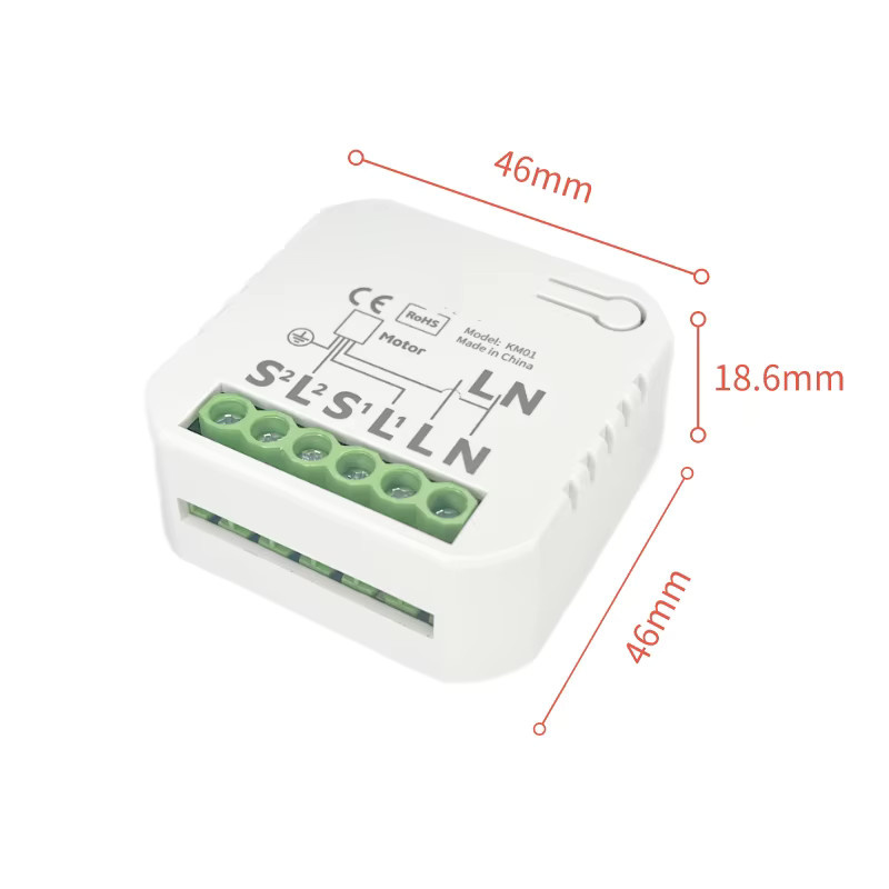 IoTorero Vorhangmodul ESP32C3 mit Tasmota Matter MQTT Unterstützung für Home Assistant, 10A, Weiß - Bild 3