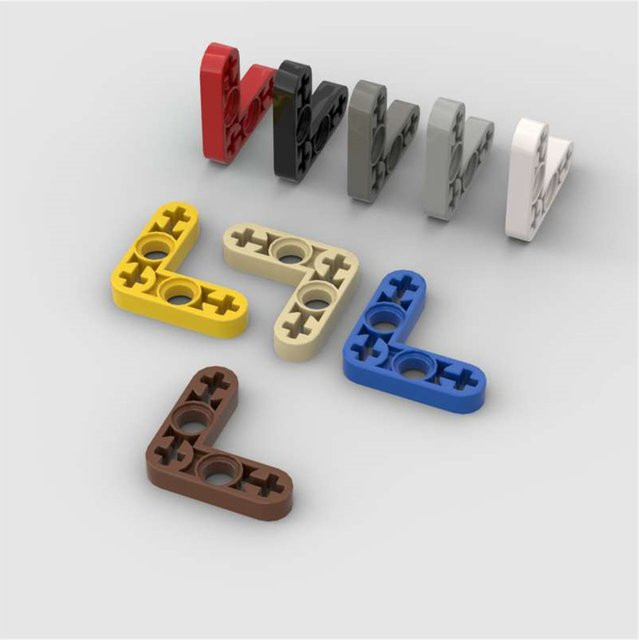 JIAJIALE 32056 Modifizierte Gebogene Dünne L-Form 3x3 Bausteine, 10-teiliges Set, Bunt / Mehrfarbig - Bild 1